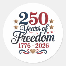 Adesivo Redondo America's 250th Anniversary