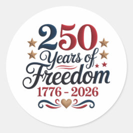 Adesivo Redondo America's 250th Anniversary