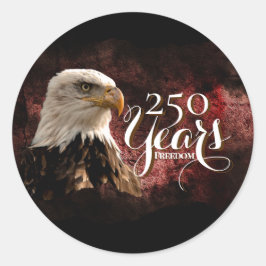 Adesivo Redondo America's 250th Anniversary Bald Eagle Sticker