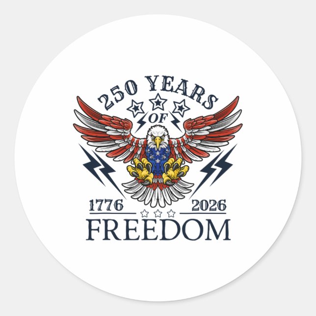 Adesivo Redondo Americas Semi Quinentenário 250º Aniversário Com (Frente)