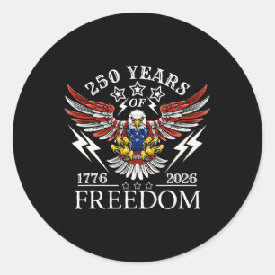 Adesivo Redondo Americas Semi Quinentenário 250º Aniversário Com