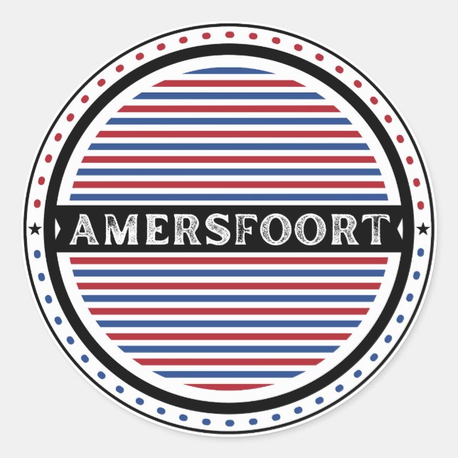 Adesivo Redondo Amersfoort City Pride Emblem – Dutch Identity (Frente)