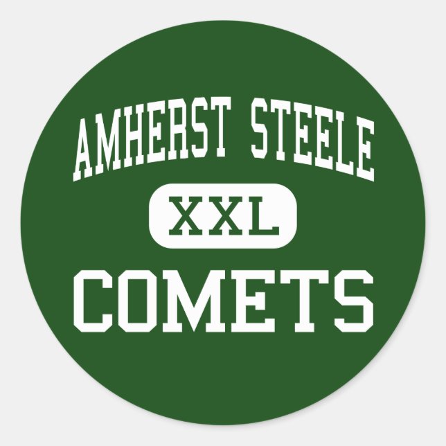Adesivo Redondo Amherst Steele - Comets - High - Amherst Ohio (Frente)
