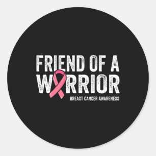 Adesivo Redondo Amigo De Um Guerreiro Lutar Contra A Consciência D