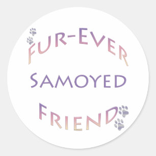 Adesivo Redondo Amigo Fuero Samoyed