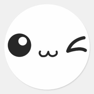 ADESIVO REDONDO AMIGO KAWAII CUTE WINKY
