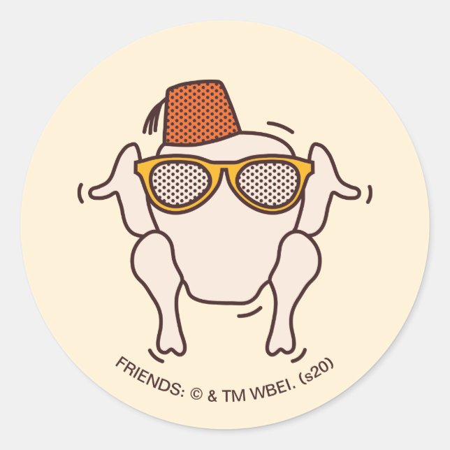 Adesivo Redondo AMIGOS™ | Ação de amizade (Frente)