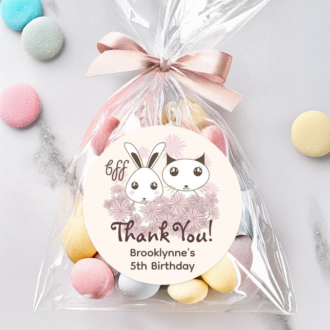 Adesivo Redondo Amigos Bons De Animais Para Sempre Meninas Favorit (Criador carregado)