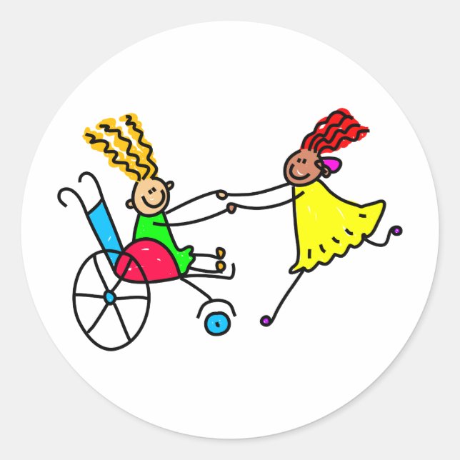 Adesivo Redondo Amigos Desativados (Frente)