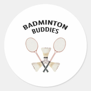 Adesivo Redondo Amigos do Badminton