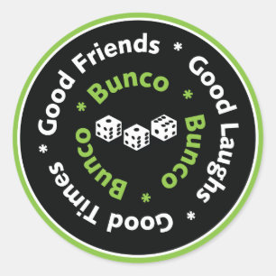 Adesivo Redondo amigos do bunco