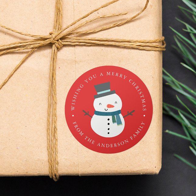 Adesivo Redondo Amigos do inverno | Feriado de Neve (Criador carregado)