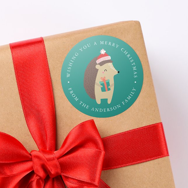 Adesivo Redondo Amigos do inverno | Feriado de porco (Criador carregado)