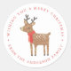 Adesivo Redondo Amigos do inverno | Feriado de renas (Frente)