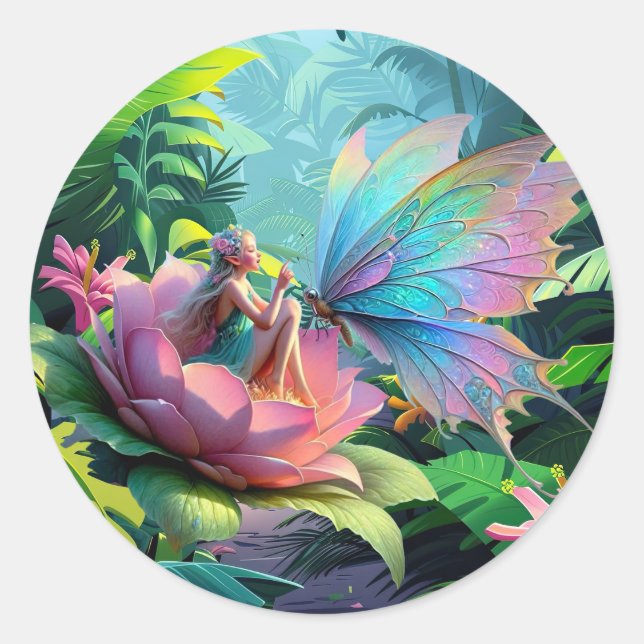 Adesivo Redondo Amigos do Jardim (Frente)