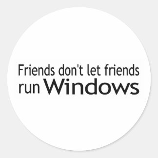 Adesivo Redondo Amigos Executar Windows