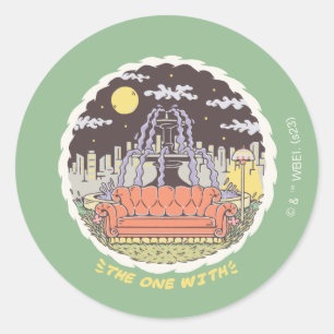 Adesivo Redondo AMIGOS™   Fonte dos desenhos animados