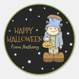 Adesivo Redondo Amigos Funky Frankenstein Halloween Sticker