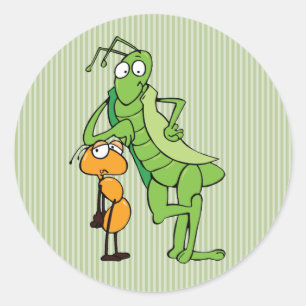 Adesivo Redondo Amigos Insetos