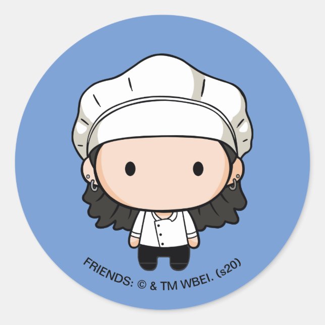 Adesivo Redondo AMIGOS™ | Monica Chibi (Frente)