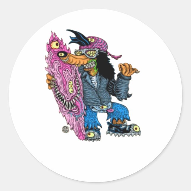 Adesivo Redondo Amigos Mutantes (Frente)