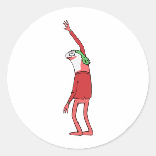 Adesivo Redondo Amigos sorridentes Alan Psychicpebbles Natação adu