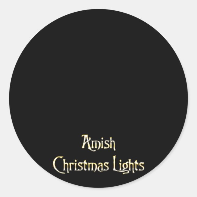 Adesivo Redondo Amish Christmas Lights (Frente)
