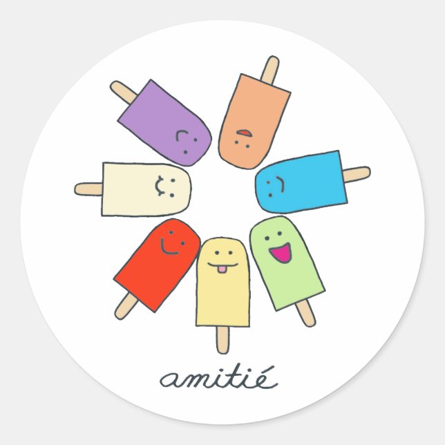 Adesivo Redondo Amitié (Frente)
