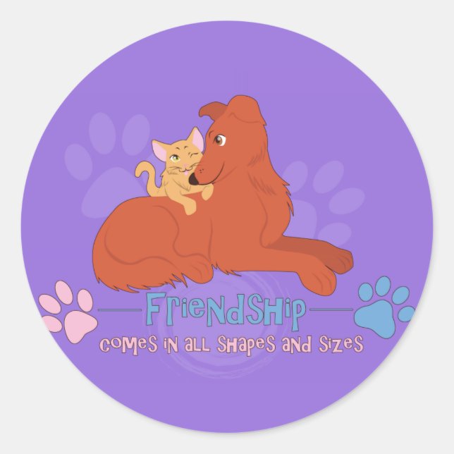 Adesivo Redondo Amizade (Frente)