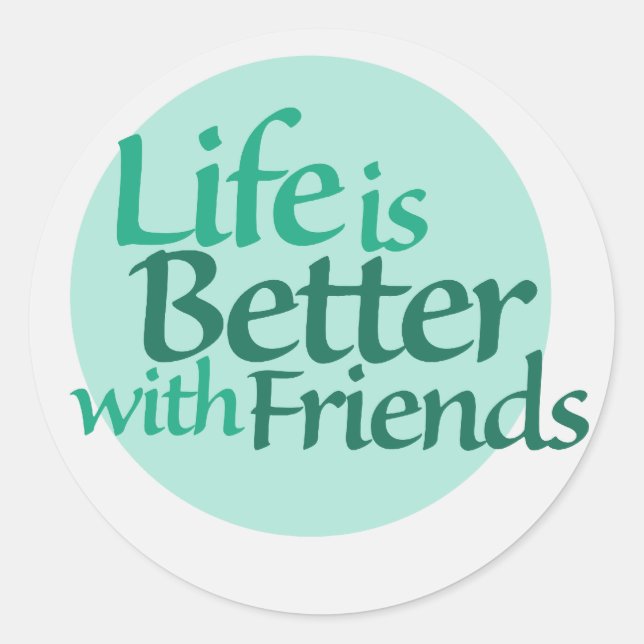 Adesivo Redondo Amizade (Frente)