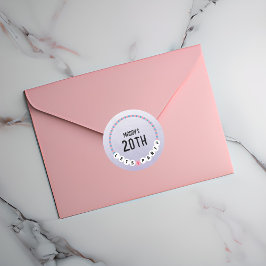 Adesivo Redondo Amizade Bracelet Purple Aniversário