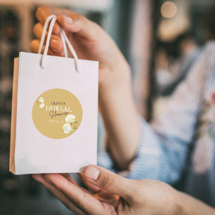 Adesivo Redondo Amizade florescente com Chá de panela de Rosa Bran