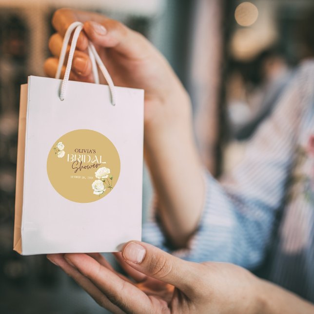 Adesivo Redondo Amizade florescente com Chá de panela de Rosa Bran (Criador carregado)