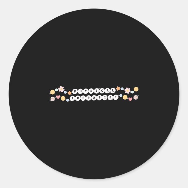 Adesivo Redondo Amizade Terapêutica Física Bracelet Pt Pta Ther (Frente)