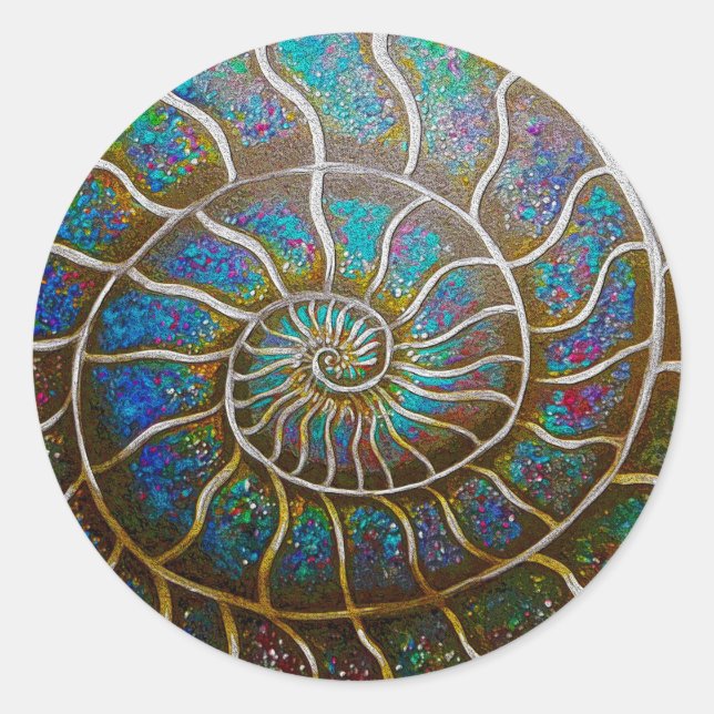 Adesivo Redondo Ammonite (Frente)