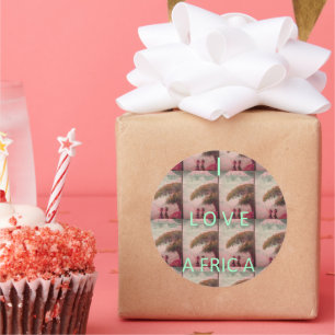 Adesivo Redondo Amo África - Padrão paisagístico cultural