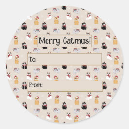 Adesivo Redondo Amo meus gatos