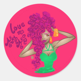 Adesivo Redondo Amo minhas gargantas