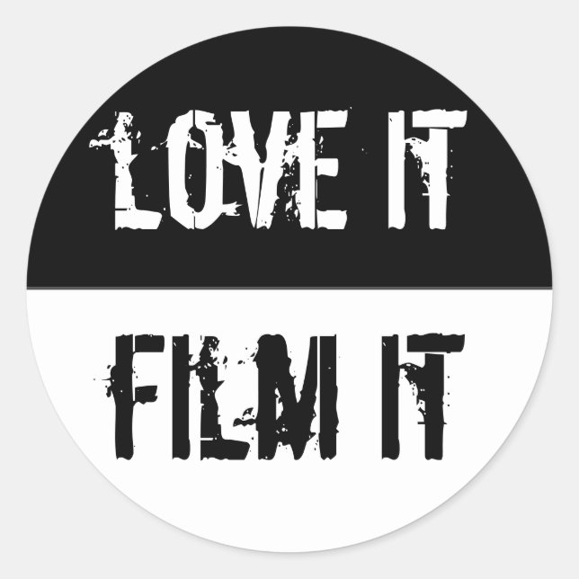 Adesivo Redondo Amo-Te Filme (Frente)