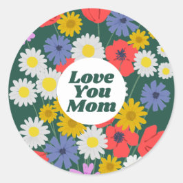 Adesivo Redondo Amo-Te Mãe