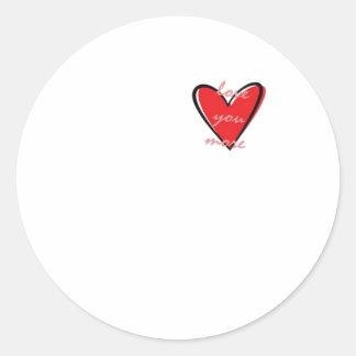 Adesivo Redondo Amo Você Mais Estilo Minimalista Criativo