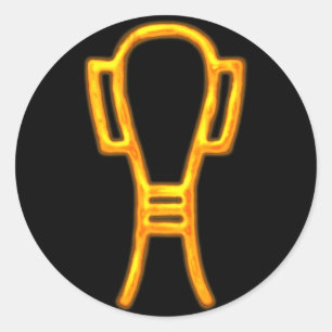 Adesivo Redondo amolada protecção egípcia símbolo