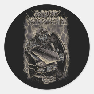 Adesivo Redondo Amon Amarth Retro Fan Design
