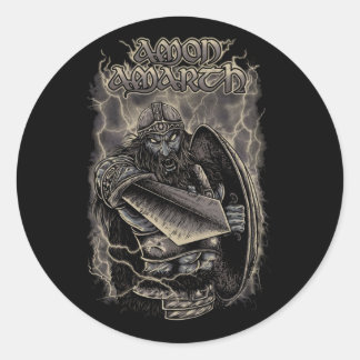 Adesivo Redondo Amon Amarth Retro Fan Design