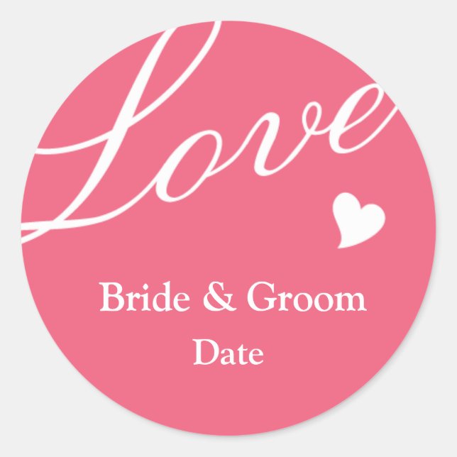 Adesivo Redondo Amor a Rosa (Frente)