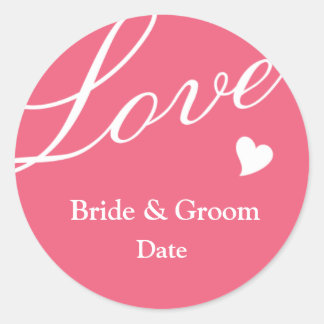 Adesivo Redondo Amor a Rosa