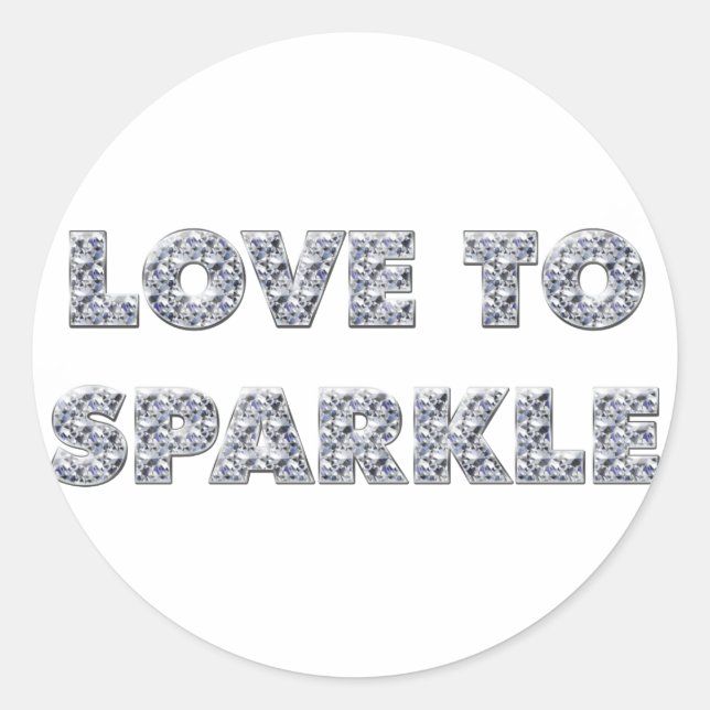 Adesivo Redondo Amor A Sparkle (Frente)