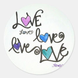 Adesivo Redondo Amor Amor