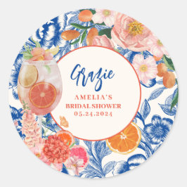 Adesivo Redondo Amor ao primeiro spritz verão Chá de Noiva