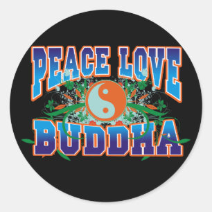 Adesivo Redondo Amor Buddha da paz